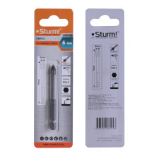 Sturm 5380102 Сверло по стеклу и кафелю, d 6мм, ШЕСТИГРАННЫЙ хвостовик, 4 ГРАНИ Sturm 5380102 Сверло по стеклу и кафелю, d 6мм, ШЕСТИГРАННЫЙ хвостовик, 4 ГРАНИ