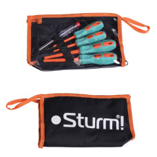 Sturm! 1040-03-BSE5 Набор отверток диэлектрических, 5 шт, CrV, тканевый кейс Sturm! 1040-03-BSE5 Набор отверток диэлектрических, 5 шт, CrV, тканевый кейс
