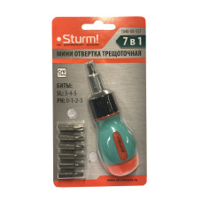 Sturm! 1040-08-SS7 МИНИ Отвертка трещоточная 7 в 1 Sturm! 1040-08-SS7 МИНИ Отвертка трещоточная 7 в 1
