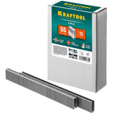 KRAFTOOL 31789-15 15 мм скобы для степлера узкие тип 55, 5000 шт KRAFTOOL 31789-15 15 мм скобы для степлера узкие тип 55, 5000 шт
