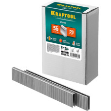 KRAFTOOL 31789-20 20 мм скобы для степлера узкие тип 55, 5000 шт KRAFTOOL 31789-20 20 мм скобы для степлера узкие тип 55, 5000 шт