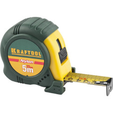 KRAFTOOL 34122-05-25_z01 NYLON 5м / 25мм рулетка с ударостойким обрезиненным корпусом