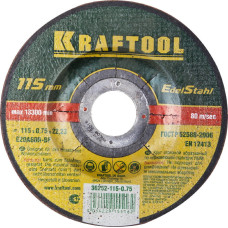 KRAFTOOL 36252-115-0.75 Круг отрезной по нерж стали, 115x0,75x22,23мм KRAFTOOL 36252-115-0.75 Круг отрезной по нерж стали, 115x0,75x22,23мм