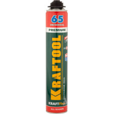 KRAFTOOL 41184_z01 PRO 65 пена монтажная с увеличенным выходом, пистолетная, всесезонная, 850мл, SVS
