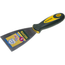 KRAFTOOL 10035-075 Шпательная лопатка с 2-компонент ручк, профилиров нержав полотно, 75мм