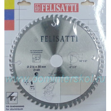"Felisatti" диск пильный твердосплавный  216*30*60 по алюминию