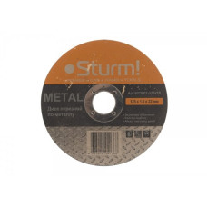 Sturm 9020-07-125x16 Диск отрезной по металлу, АРМИРОВАННЫЙ, размер 125x1.6x22.23 Sturm 9020-07-125x16 Диск отрезной по металлу, АРМИРОВАННЫЙ, размер 125x1.6x22.23