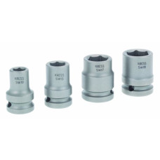kress 98044001 Набор ударопрочных торцевых шестигранных насадок 1/2'' квадрат, длина 38мм размеры: 10,13,17,19мм для ударных гайковертов 180 AFT W-1,5, 180 AFT W-3,0