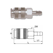GAV  10046 Переходник UNI-C1 бс на елочку 6 мм